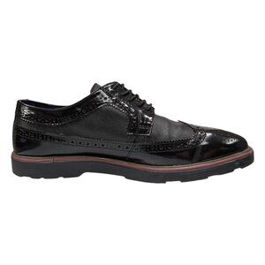 Silver Street London Leather Derby Shoes Mens Black Leather Wingtip Size 10